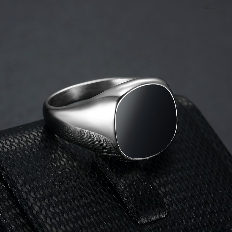 Black Onyx Men's Ring - Size 9