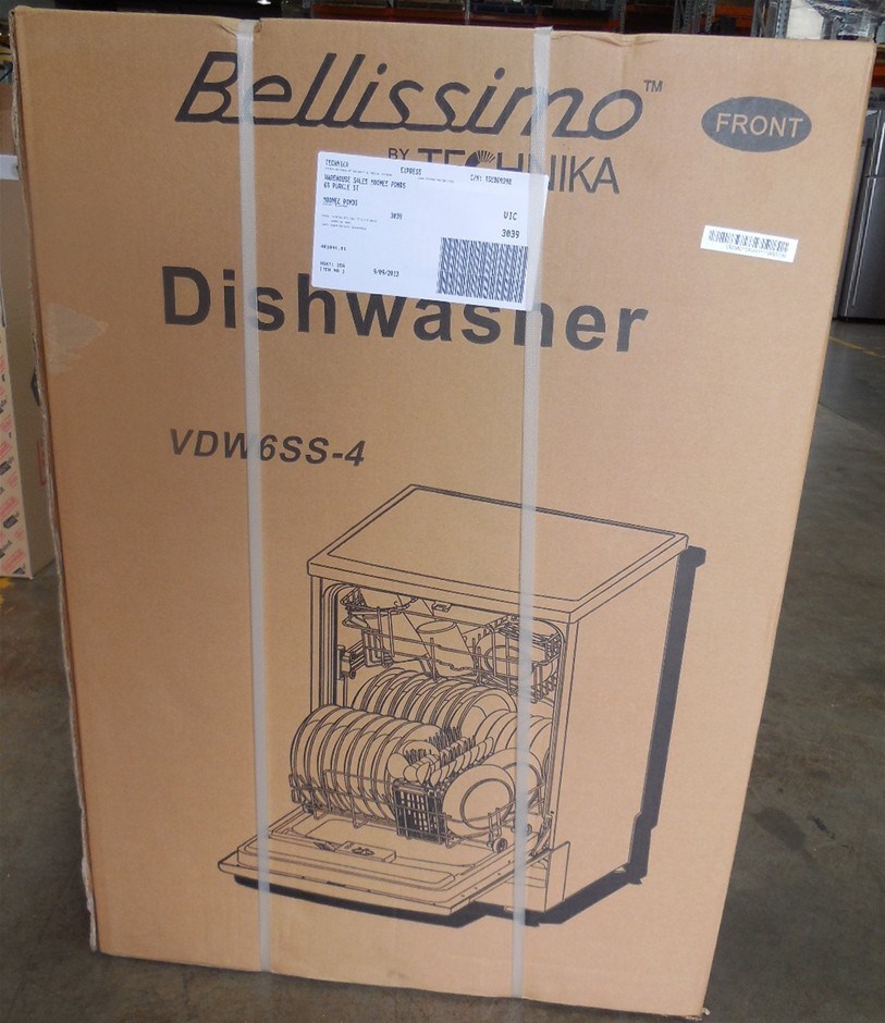 Technika Bellissimo Stainless Steel Dishwasher Model VDW6SS4 Auction