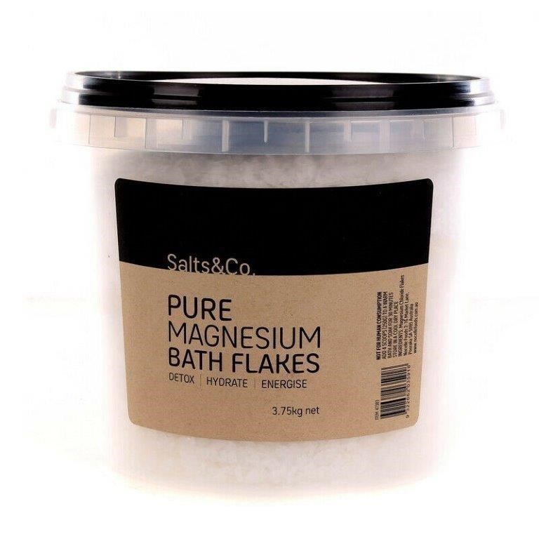 SALTS & CO Pure Magnesium Bath Flakes, 3.75kg. NB: Damaged packaging.  Buye