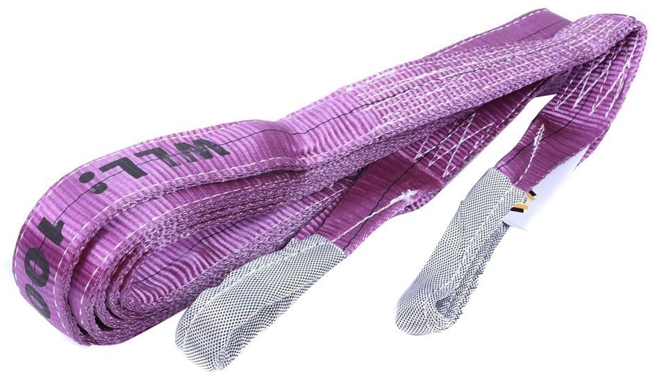2 x Flat Webb Lifting Slings, WLL 1,000kg x 3M. (With Test Cert). Buyers N