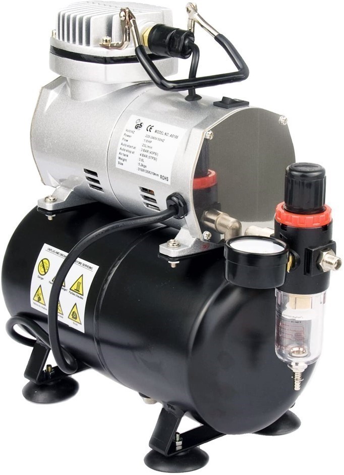 DYNAMIC POWER HB-AS186 1/6HP Mini Air Compressor, 20-23L/Min with 3L Tank.