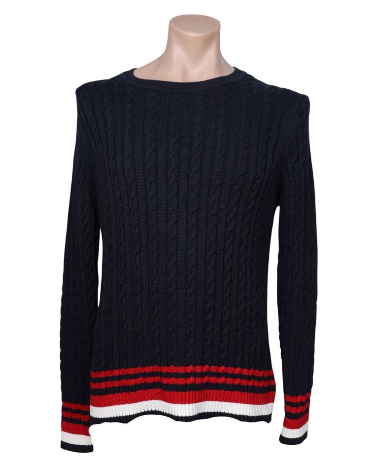 TOMMY HILFIGER Women's Knit Sweater, Size XS, 100% Cotton, Sky Captain (SYZ