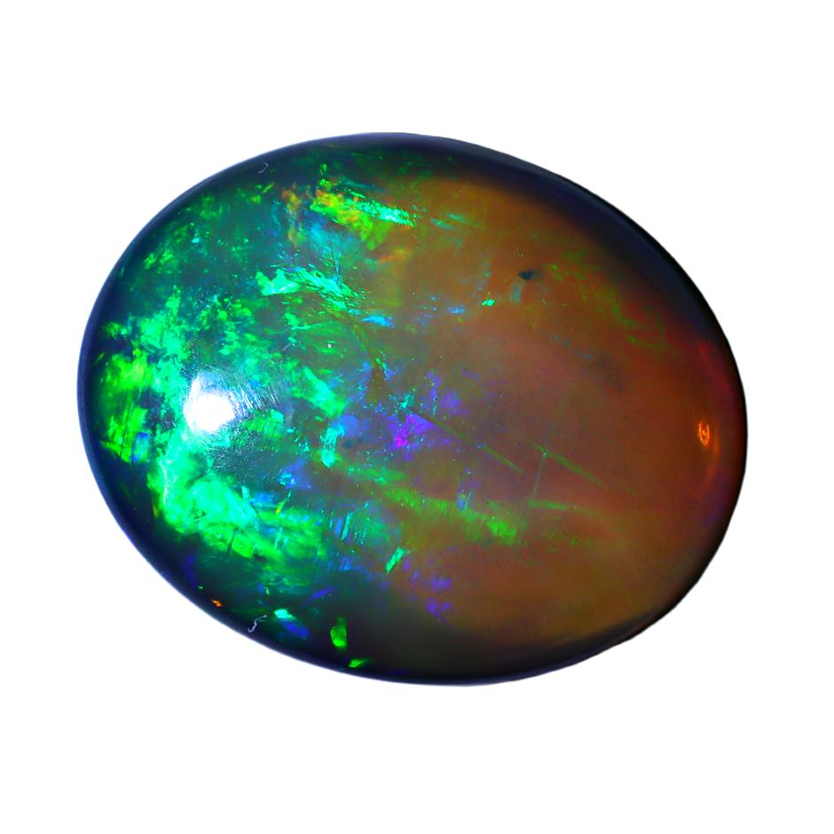 4.81 Carats Black-Color Play Opal