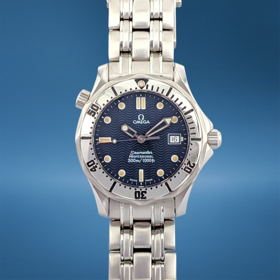 Omega 2562.80 Seamaster Quartz 34.8mm 1993BxP Auction (0018