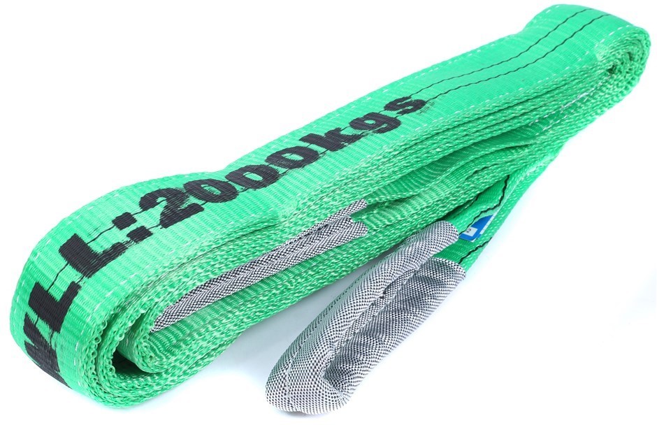 2 x Flat Webb Lifting Sling WLL 2,000kg x 4.5M (With Test Cert).