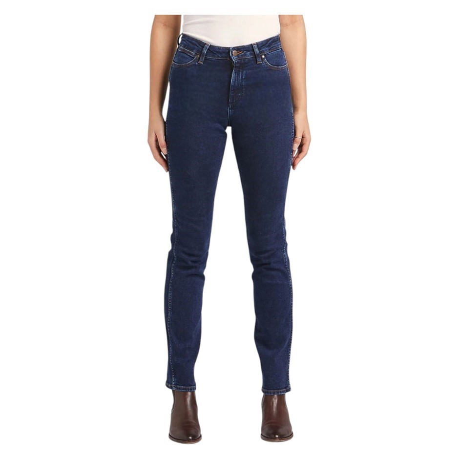 WRANGLER Women's Classic Straight Jeans, Size 8, 99% Cotton, Deep Indigo (D
