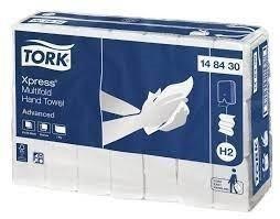 TORK Xpress Multifold Hand Towel, 24x21cm, 21 Packs x 185 Sheets. NB: Damag