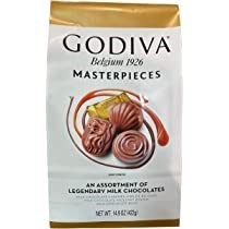 2 x GODIVA Masterpieces Assortment of Milk Chocolates, 421g. NB: Damaged pa