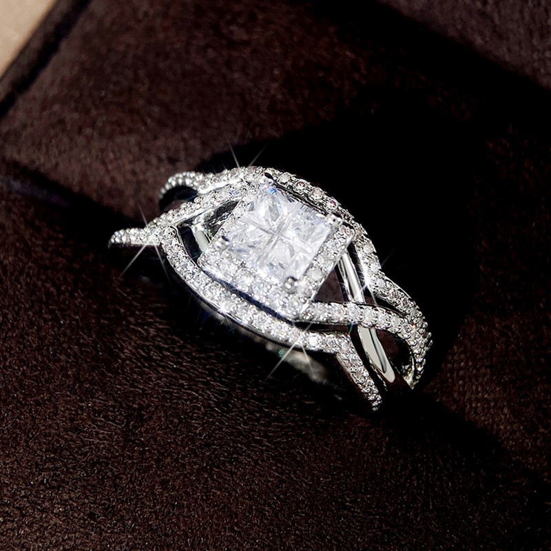 Designer Simulated Diamond Statement Ring Set - US Size 8