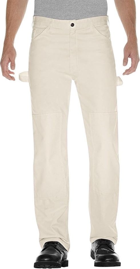 DICKIE'S Men's Double Knee Utility Relaxed Fit Pant, Size 32x30, Natural, 2