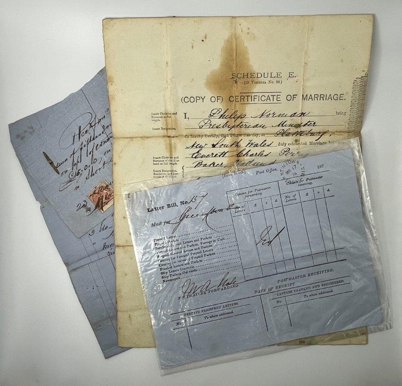 3 x Australia Historic Documents C:1800s