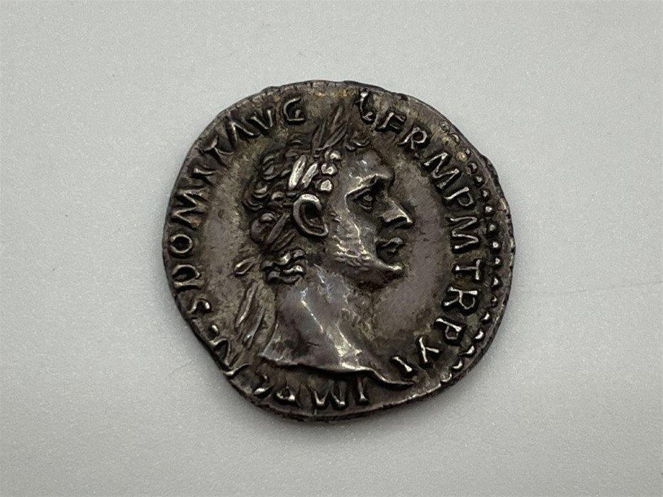 91AD Ancient Rome Silver Coin, Domitian  (A.D. 81-96)