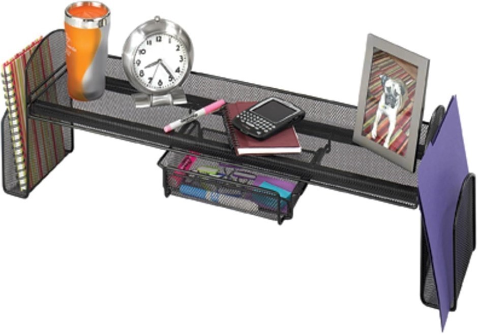 SAFCO PRODUCTS Onyx Mesh Off-Surface Desk Organizer 3604BL, Black Powder Co