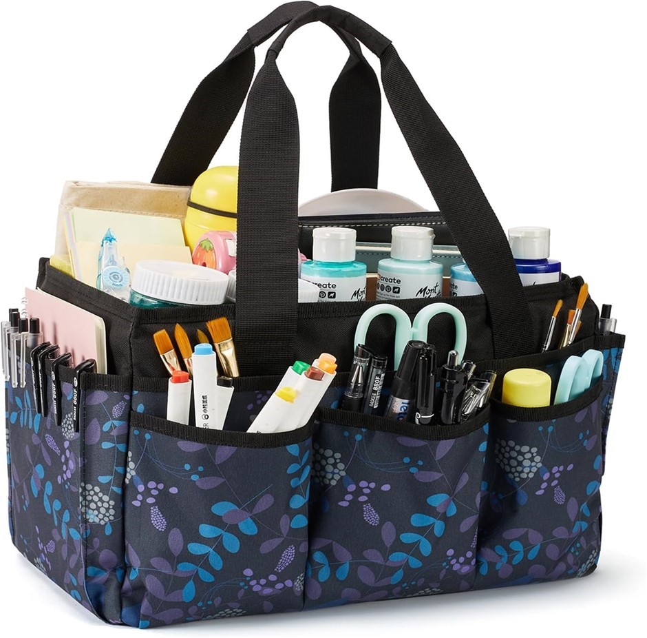 JOSIVIKY Craft Tote Bag, Art Organizer,Cleaning Supply Caddy, Carrying Bag