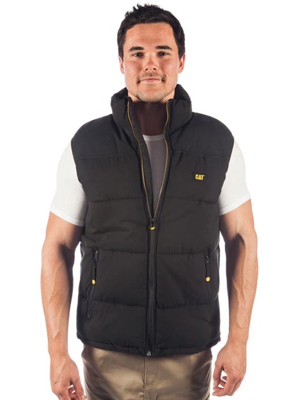 CATERPILLAR Mens Arctic Zone Insulated Vest, Size 3XL, Black. Buyers Note
