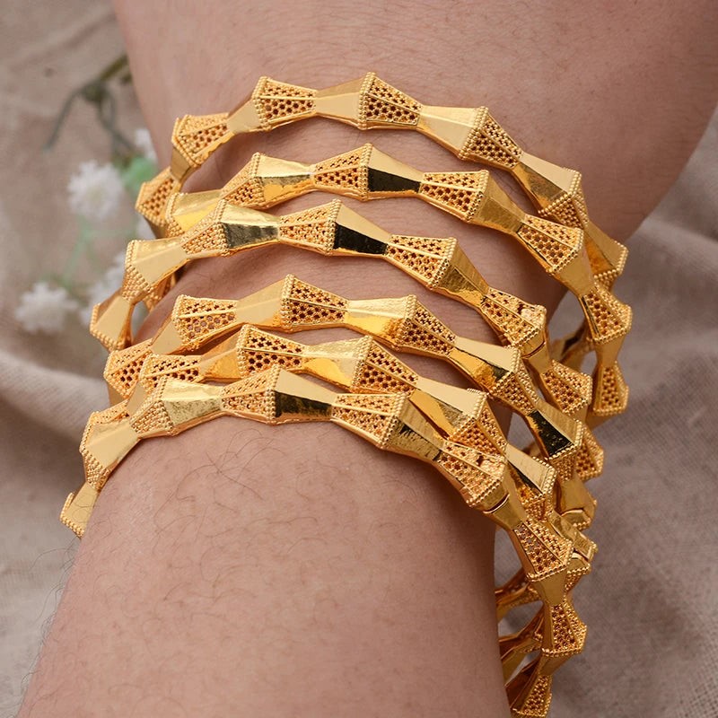 African Dubai Gold Bangles for Women Wedding