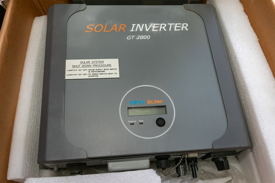 Opti Solar GT 2000 Solar Inverter(Unused) Auction (0171-3035321 ...