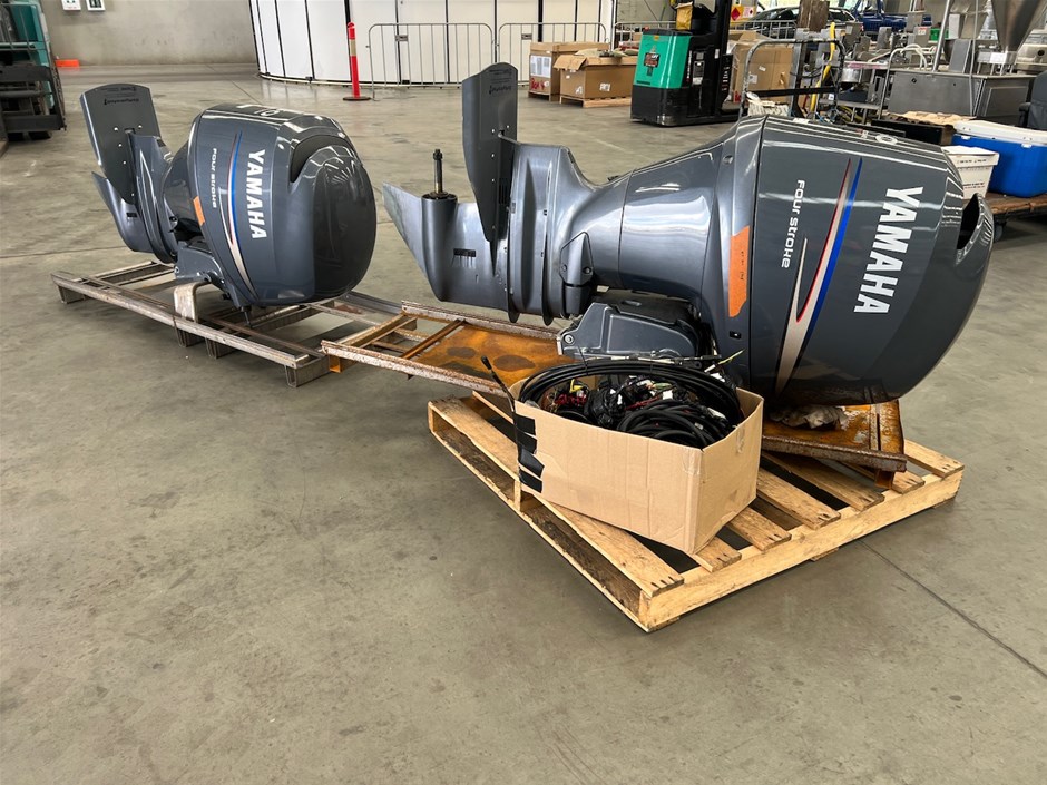 Two Yamaha 4 Stroke 150HP Outboard Motors