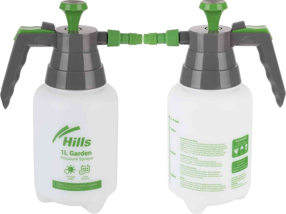 HILLS 100724 Garden Pressure Sprayer, 1 Liter Capacity
