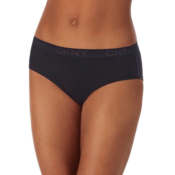 9 x DKNY Women's Hipster Underwear, Size S, 93% Cotton / 7% Elastane, Assor