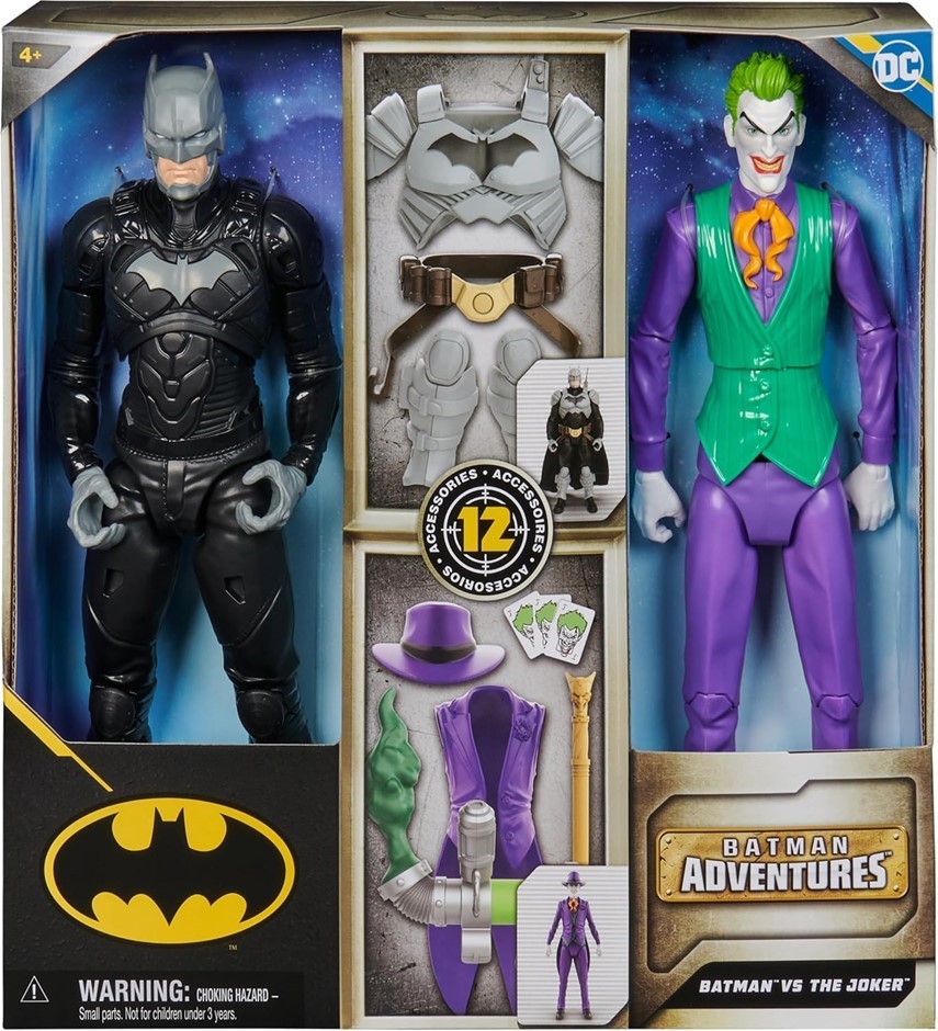 DC COMICS Batman Adventures, Batman vs The Joker Action Figures Set, 2 Figu