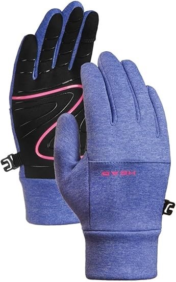 3 Pairs x HEAD Kids' Touchscreen Gloves, Size S (4-6), Purple/Violet/Morado