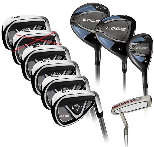 CALLAWAY Edge Men's 9pc Piece Right Handed Regular Flex Golf Club Set. NB: