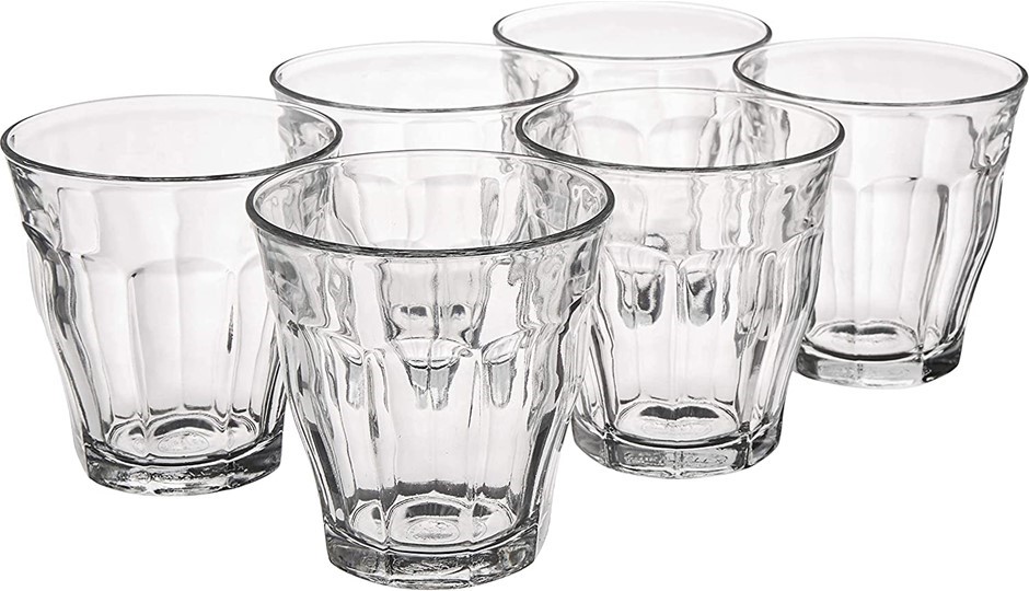 DURALEX Picardie Tumbler 6 Piece Set, 250 ml, Clear.