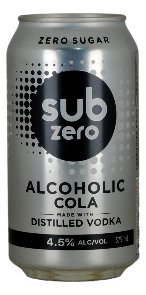 Sub Zero Alcoholic Cola & Vodka No Sugar (24x 375mL), Aus. Auction ...