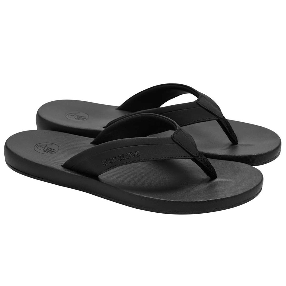 BODY GLOVE Women's Comfort Flip Flops, Size US8, Black.
