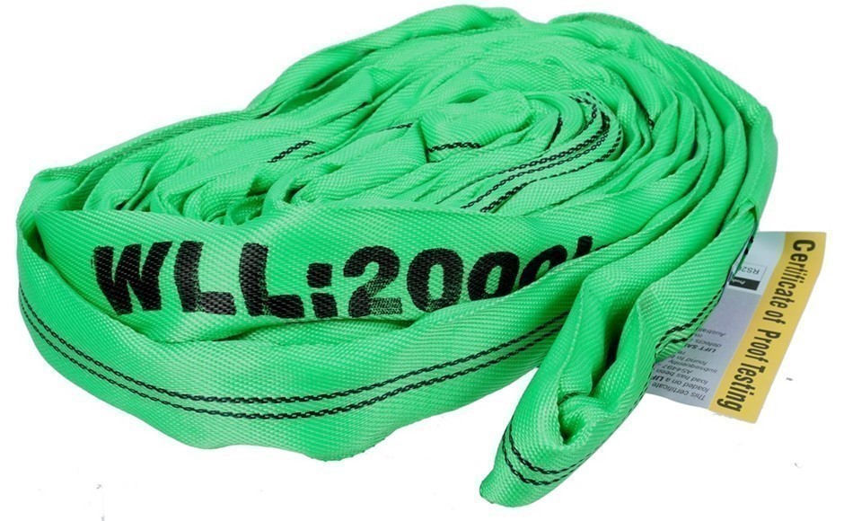 Round Lifting Sling, WLL 2,000 x 4.5M (With Test Cert).  Buyers Note - Disc