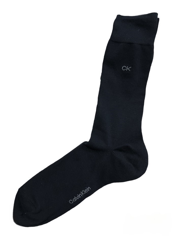 CALVIN KLEIN Men's 6 Pair Combed Cotton Mid Crew Socks, One Size, Navy (Sol