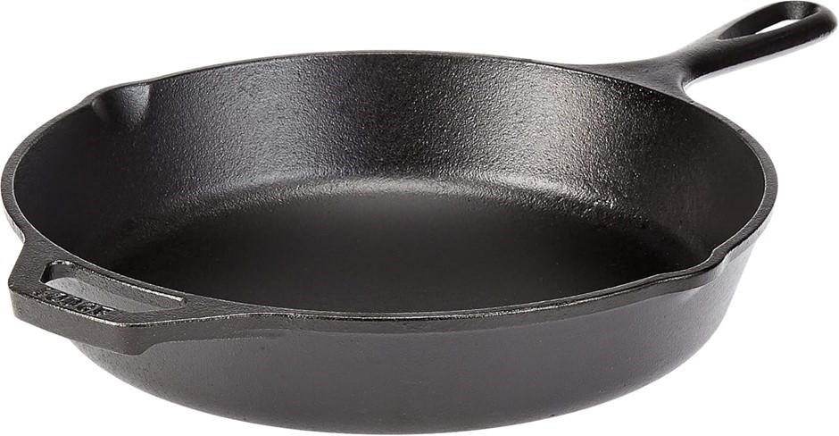 LODGE 13.25 Inch Cast Iron Skillet with Helper Handle, Black (L12SK3). NB: