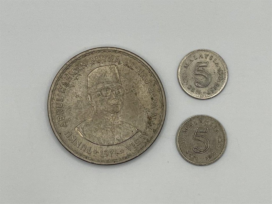 3 x Malaysia Coins C:1971-1980