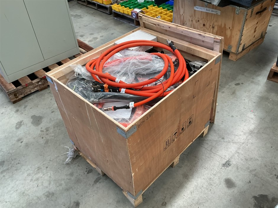 <p>Crate of Rivian Looms and ECU Components</p>