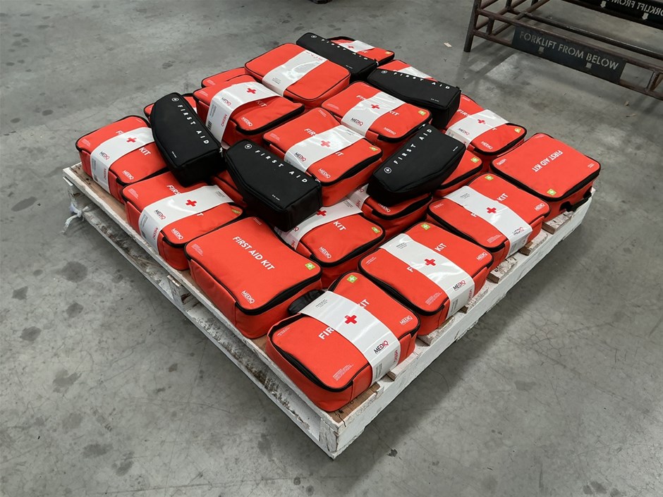 <p>Pallet of First Aid Kits</p>
