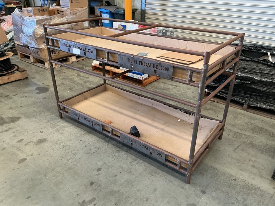 <p>2 x Mild Steel Storage Cages Stackable</p>