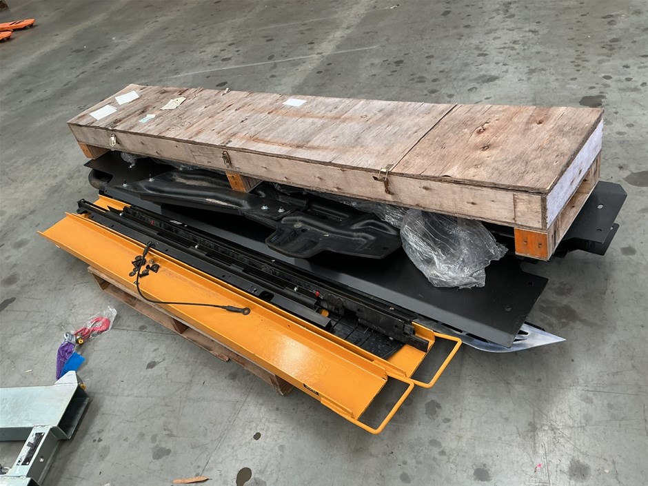 Pallet Of Rivian Bars, Bash Plates and Spare Parts