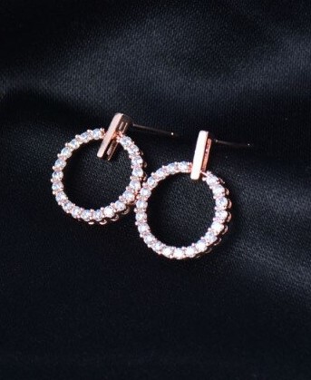 Stunning Eternity Earrings in Rose