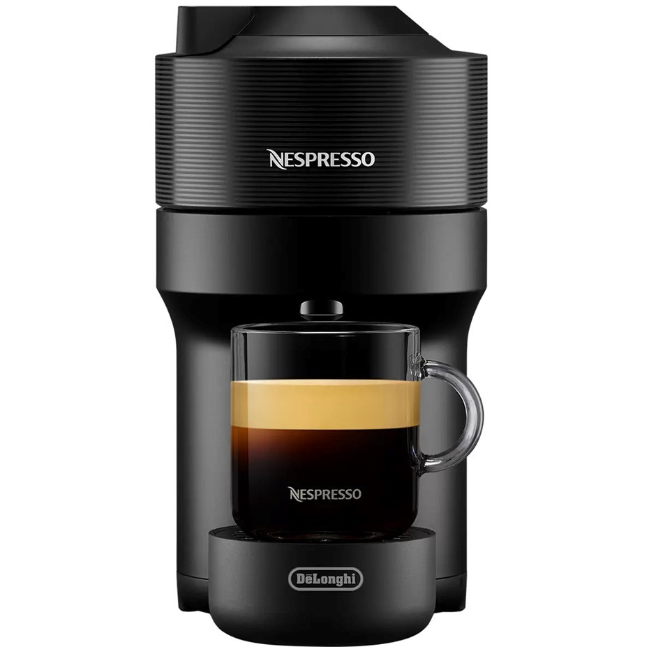 NESPRESSO DeLonghi Vertuo POP Coffee Machine, Black. NB: Minor use.