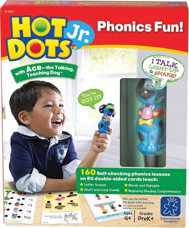 EDUCATIONAL INSIGHTS Hot Dots Jr. Phonics Fun Set with Interactive Pen, Mod