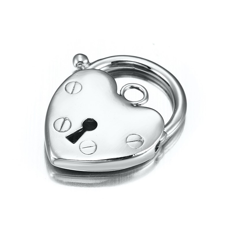 Classic Rhodium Plated Plain Heart Locket