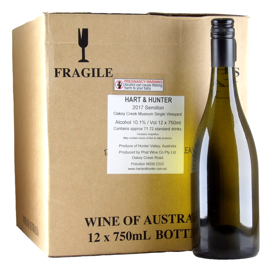 Hart & Hunter Museum Release Semillon Cleanskin 2017 (12x 750mL), NSW.