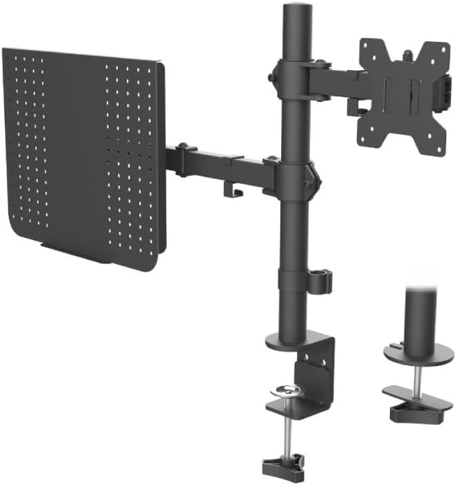 KOGAN Articulating Monitor Arm for 17" - 32" Monitors with Laptop Holder.