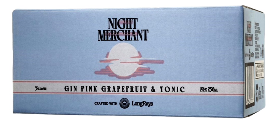 Night Merchant Gin Grapefruit And Soda Cans (24x 250mL) NSW