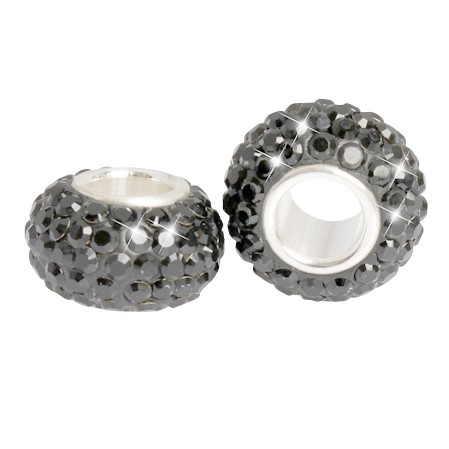 Silver Spinner Pendant Featuring 80+ Crystals - FITS PANDORA BRACELET