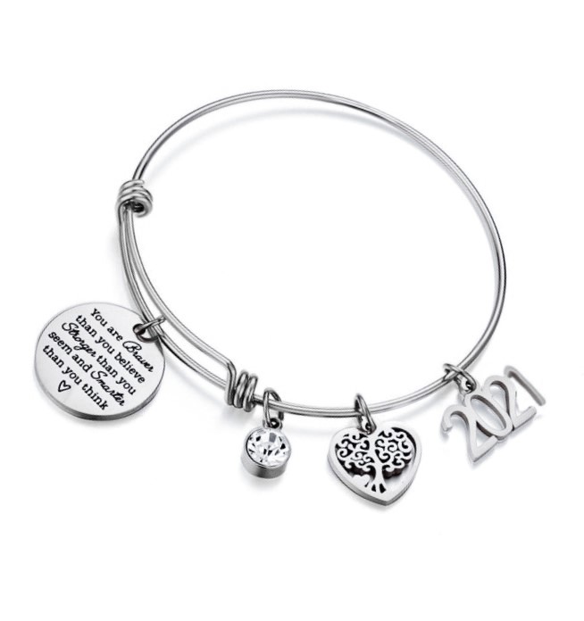Graduation "Tree Of Life" Crystal Drop Bangle