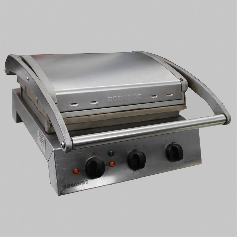 Roband Contact Grill Station 6 Slices Smooth Plates