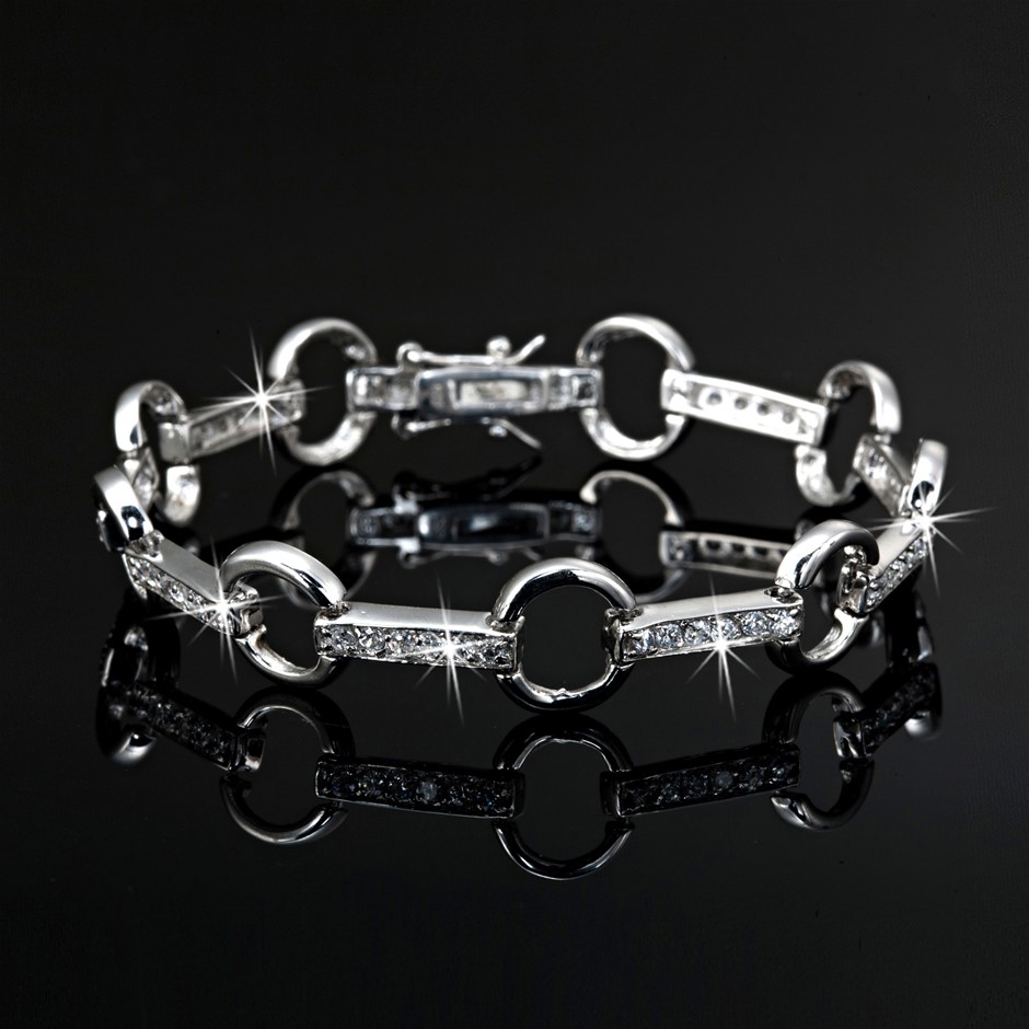 7 Inch Tennis Bracelet Featuring 54 Crystals by Swarovski®