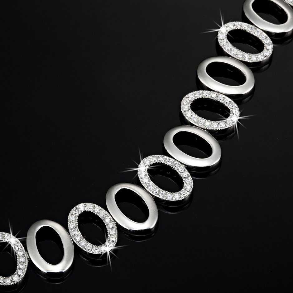 8 Inch Tennis Bracelet Featuring 144 Crystals by Swarovski®